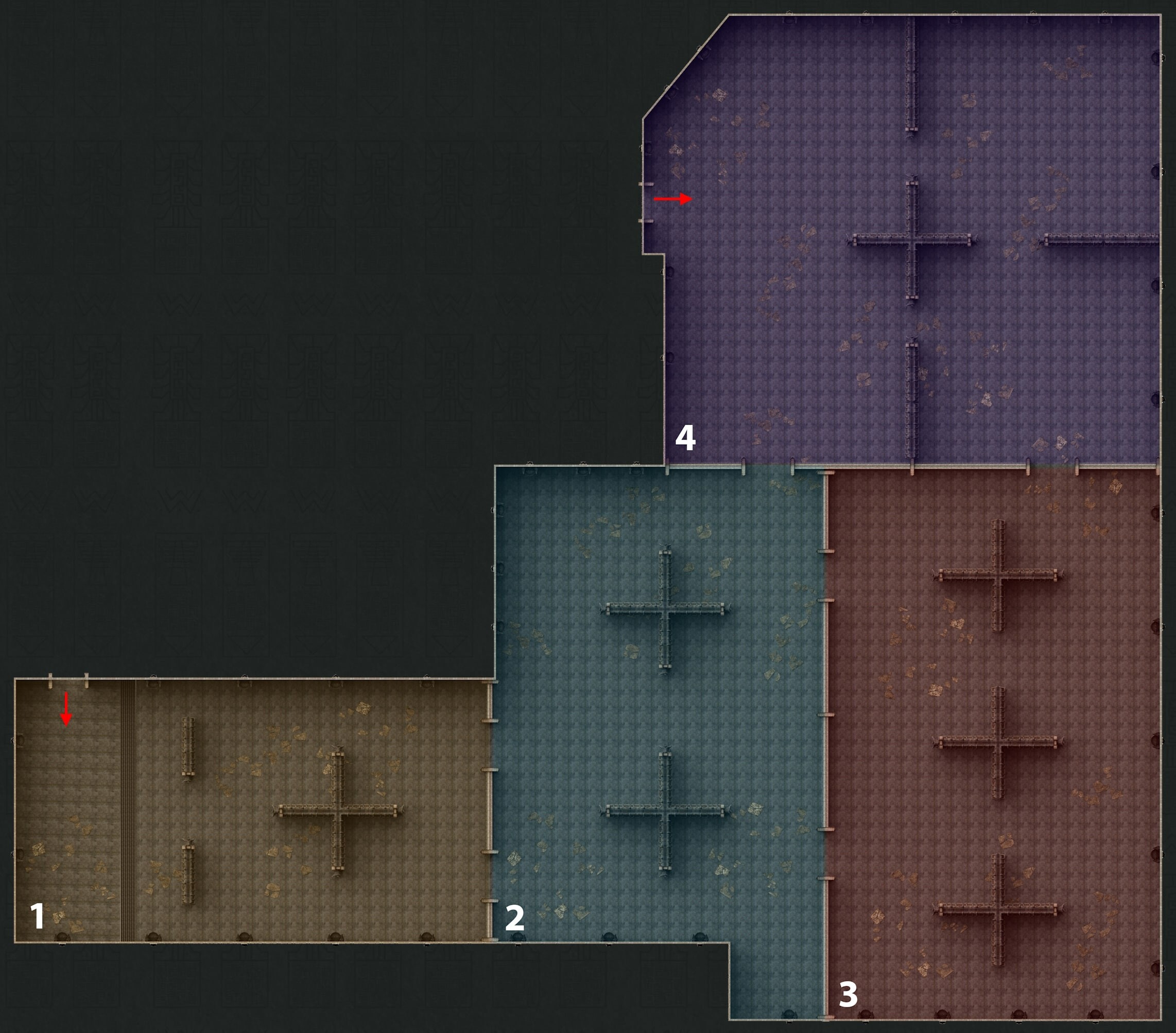 Dareon’s Doom Halls top level map mw